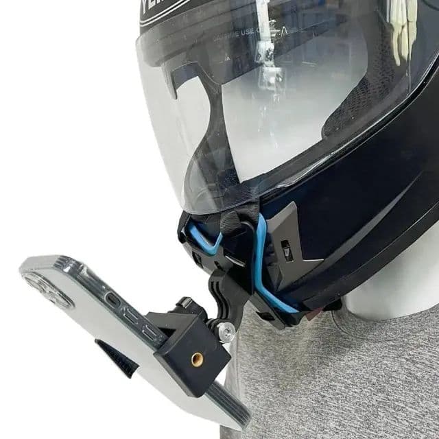 Suporte de celular em capacete de moto
